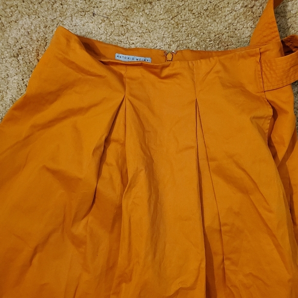 Antonio Melani Women High Low Golden Oak Skirt Size 12 - Picture 4 of 12